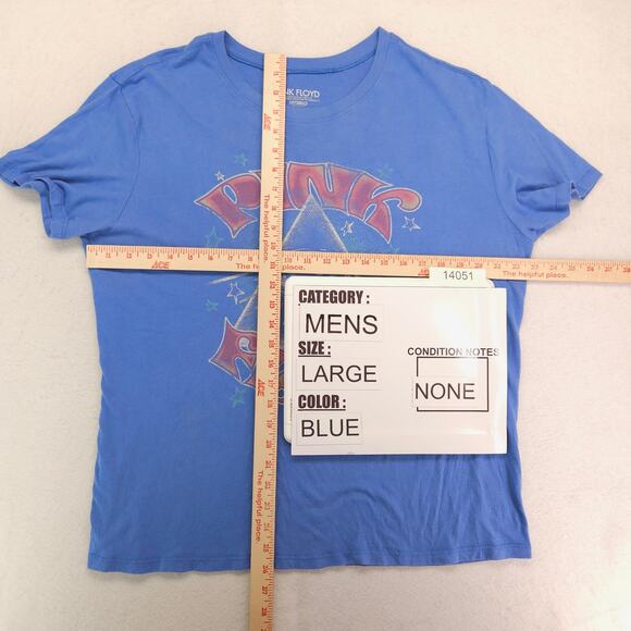 Pink Floyd Band Graphic Crew Neck T Shirt Adult Mens Size Large L Blue - Picture 5 of 9